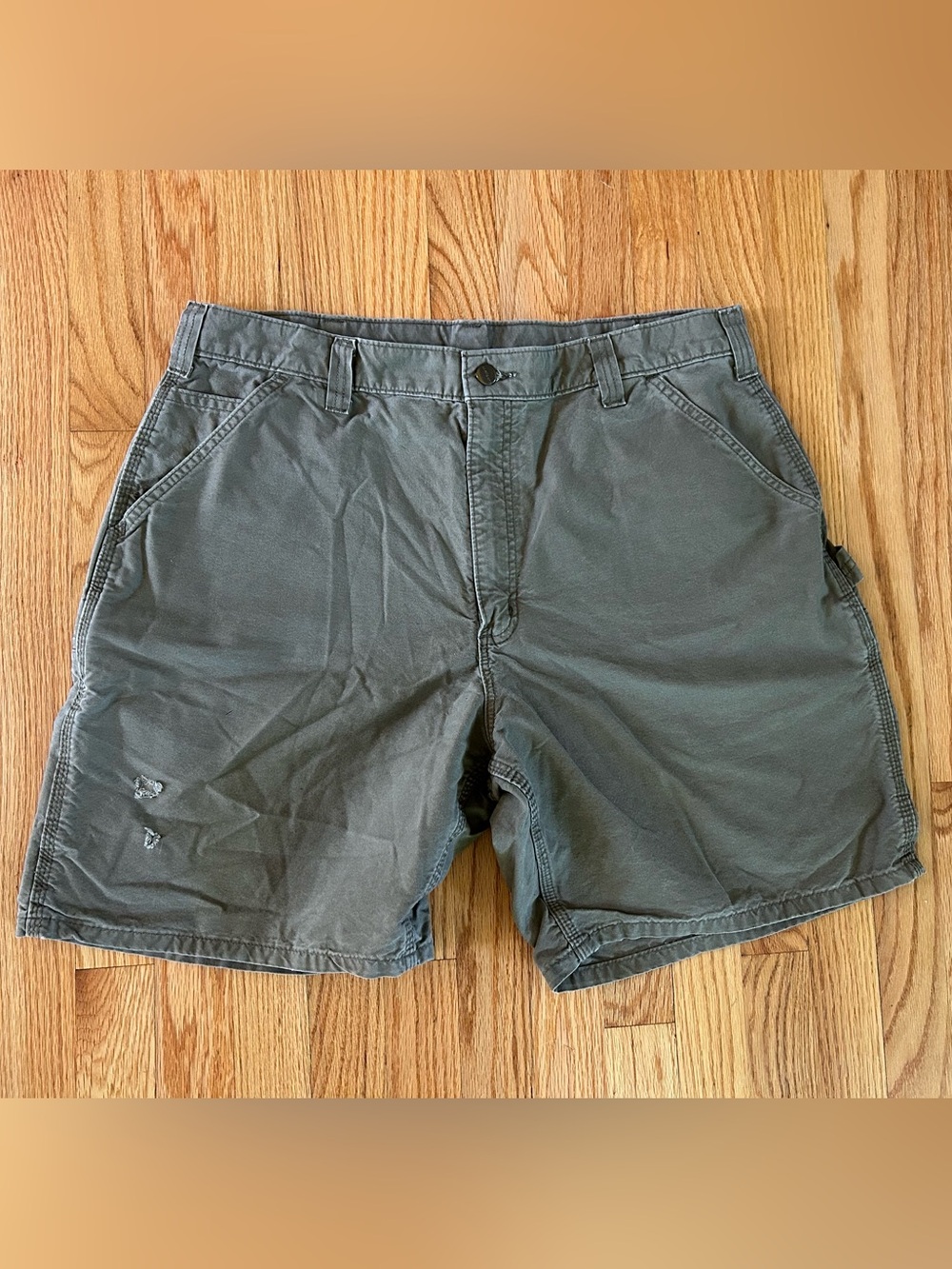 Carhartt Men's Brown Workwear Flat-Front Shorts